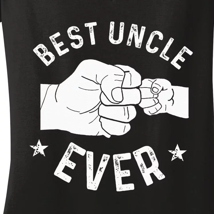 Funny Best Uncle Ever Fist Bump Women's V-Neck T-Shirt