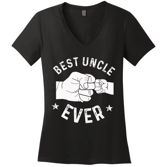 Funny Best Uncle Ever Fist Bump Women's V-Neck T-Shirt