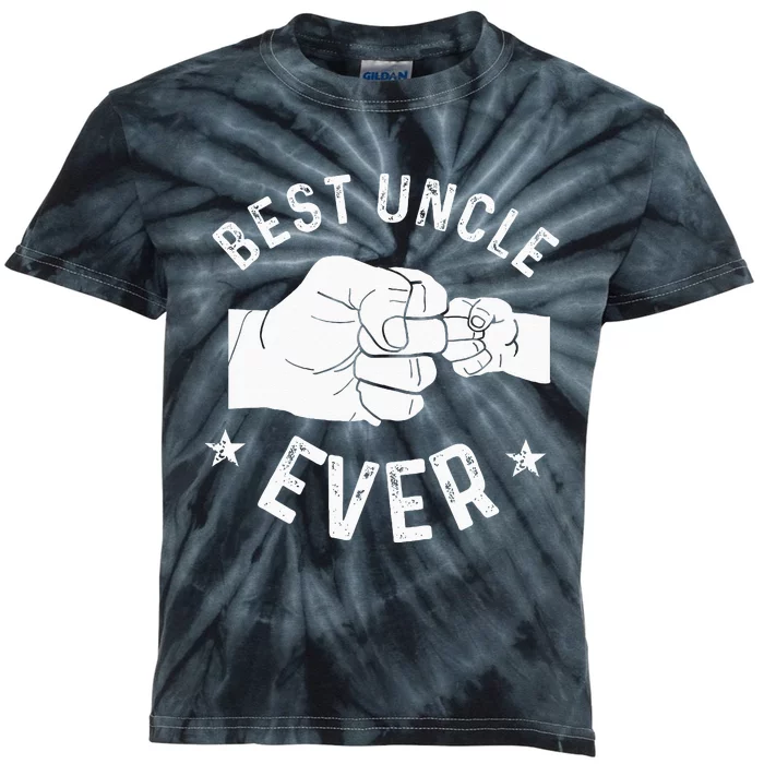 Funny Best Uncle Ever Fist Bump Kids Tie-Dye T-Shirt