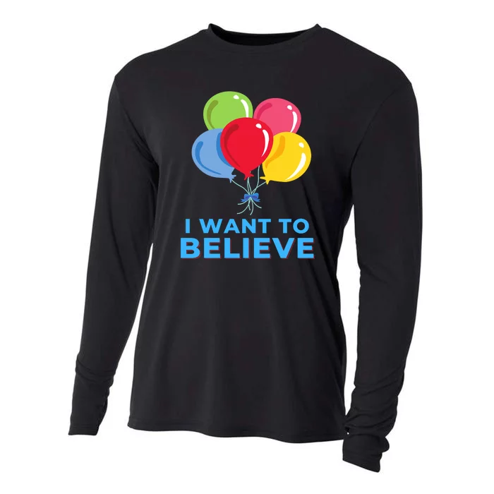 Funny Balloon UFO China Hoax Fake News Cooling Performance Long Sleeve Crew