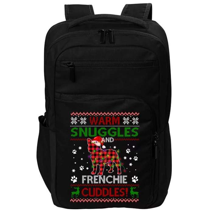 French Bulldog Ugly Christmas Sweater Xmas Pajama Dog Lover Meaningful Gift Impact Tech Backpack