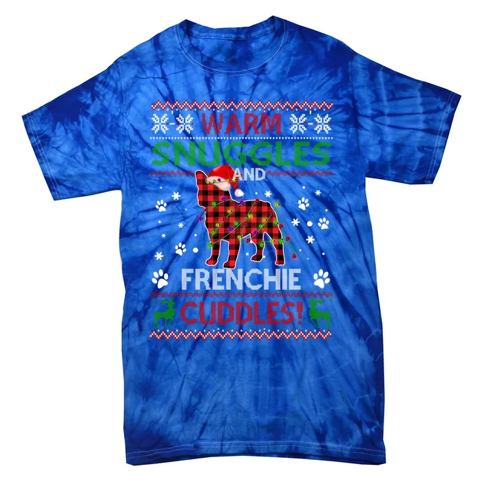 French Bulldog Ugly Christmas Sweater Xmas Pajama Dog Lover Meaningful Gift Tie-Dye T-Shirt