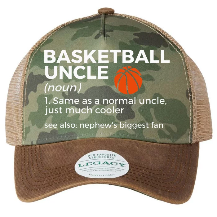 Funny Basketball Uncle Definition Nephew's Biggest Fan Legacy Tie Dye Trucker Hat