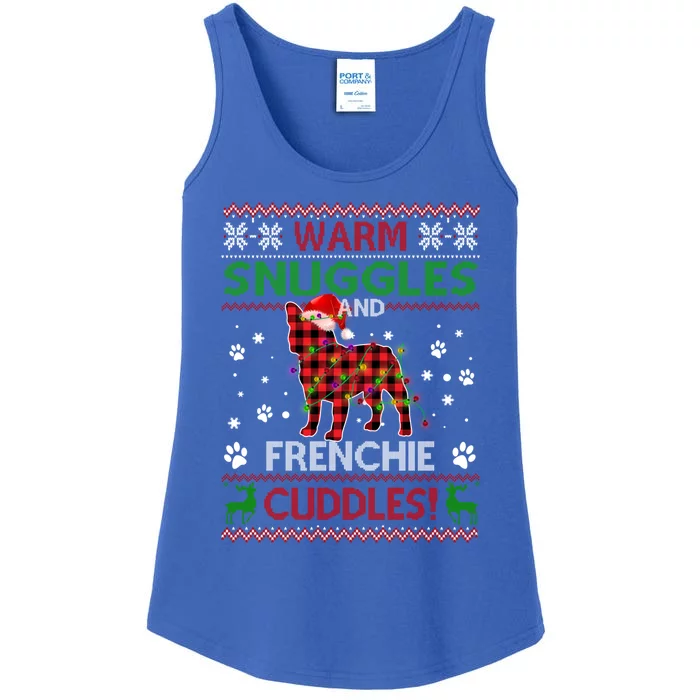 French Bulldog Ugly Christmas Sweater Xmas Pajama Dog Lover Gift Ladies Essential Tank