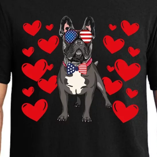 French Bulldog Valentines Day Heart Funny Animal Lover Gift Pajama Set