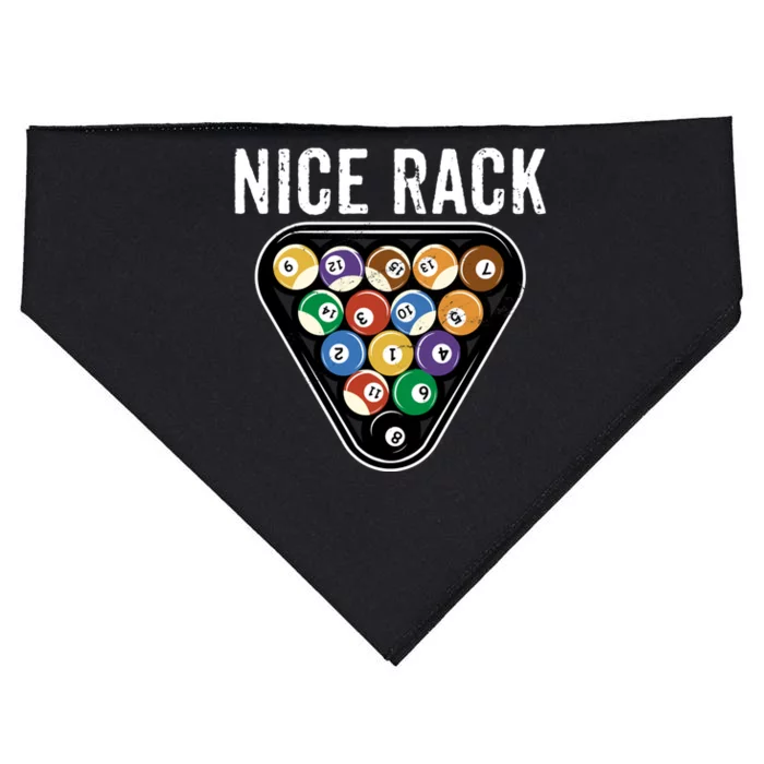 Funny Billiards Vintage 8 Ball Pool Player Nice Rack Great Gift USA-Made Doggie Bandana