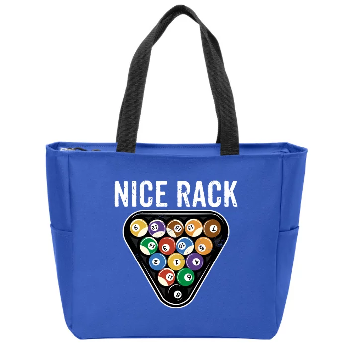 Funny Billiards Vintage 8 Ball Pool Player Nice Rack Great Gift Zip Tote Bag