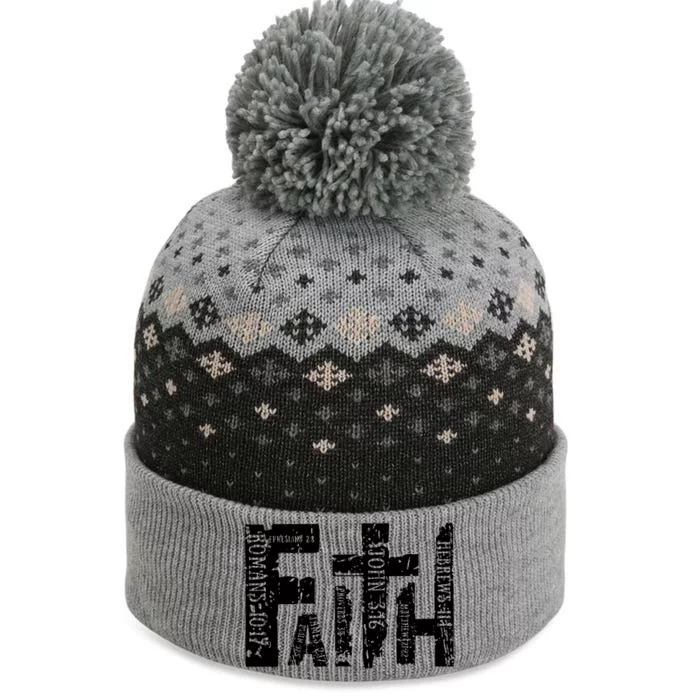 Faith Bible Verse Christian Quote The Baniff Cuffed Pom Beanie