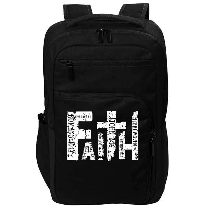 Faith Bible Verse Christian Quote Impact Tech Backpack