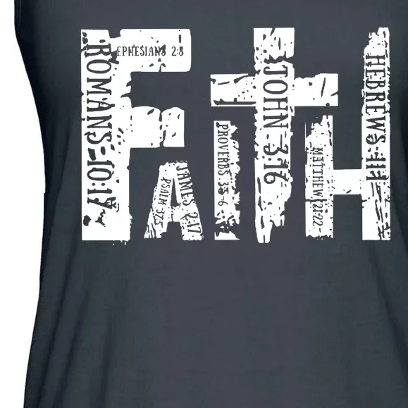 Faith Bible Verse Christian Quote Ladies Essential Flowy Tank