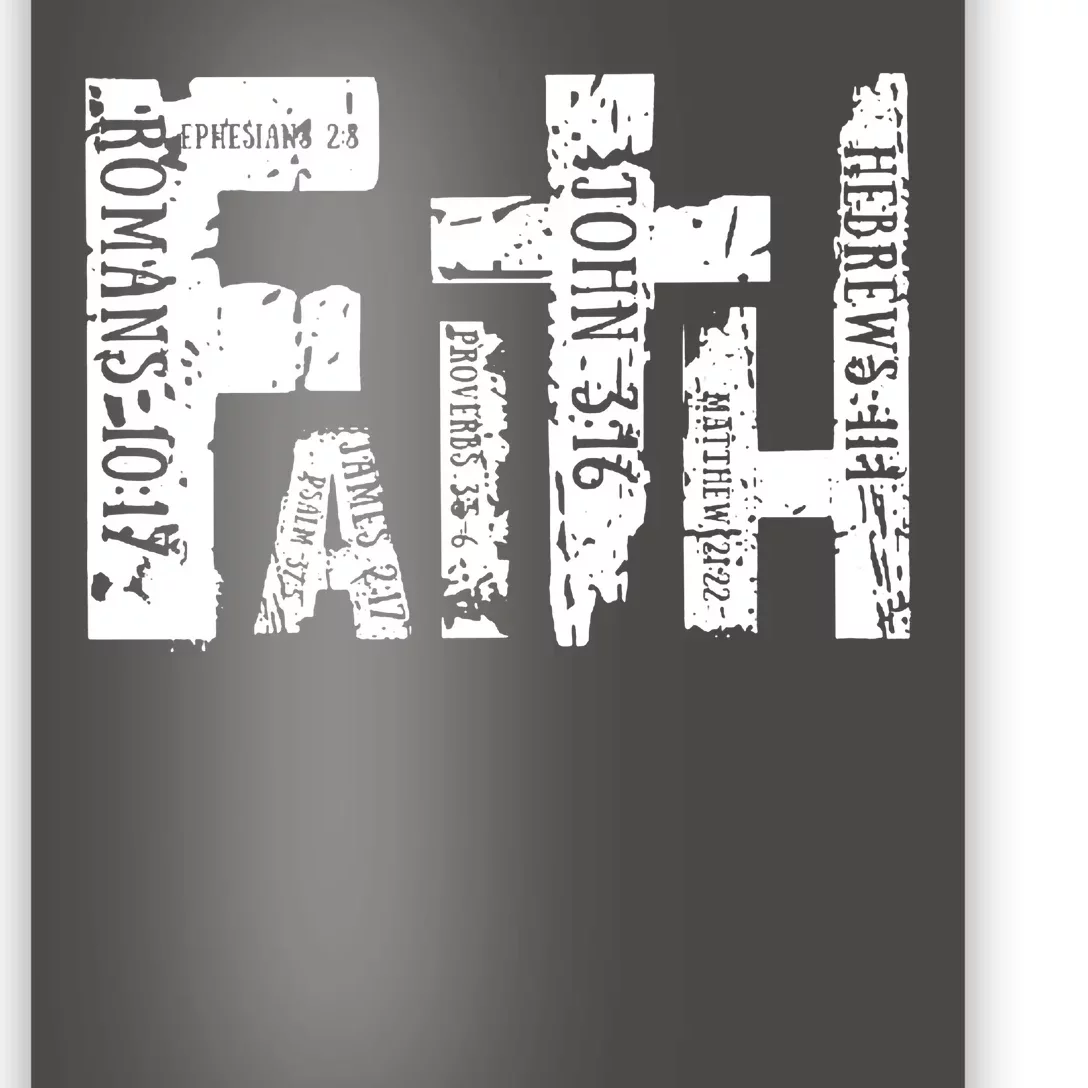 Faith Bible Verse Christian Quote Poster