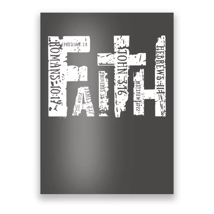 Faith Bible Verse Christian Quote Poster