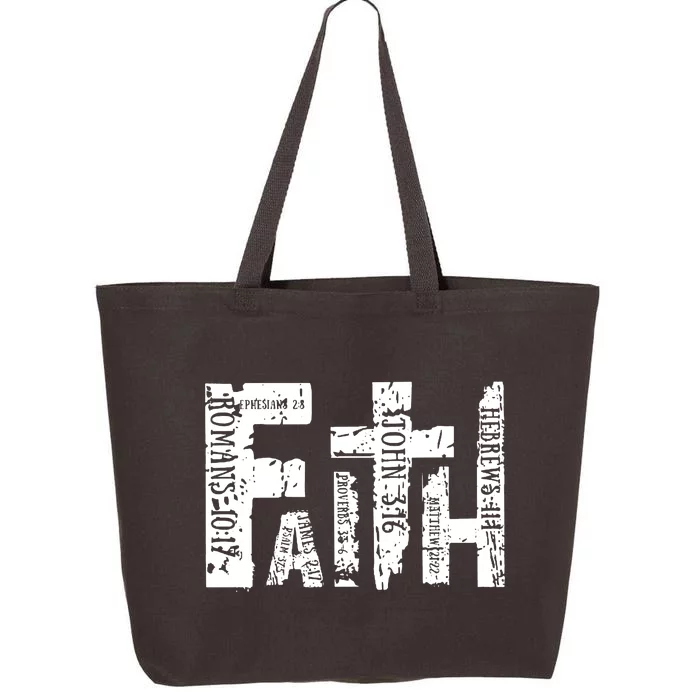 Faith Bible Verse Christian Quote 25L Jumbo Tote