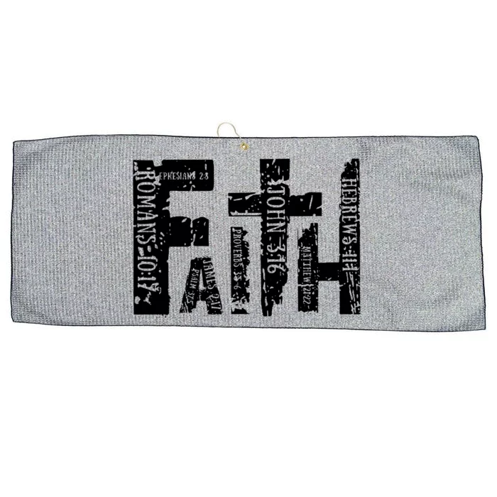 Faith Bible Verse Christian Quote Large Microfiber Waffle Golf Towel