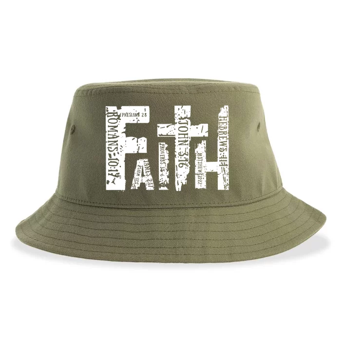 Faith Bible Verse Christian Quote Sustainable Bucket Hat