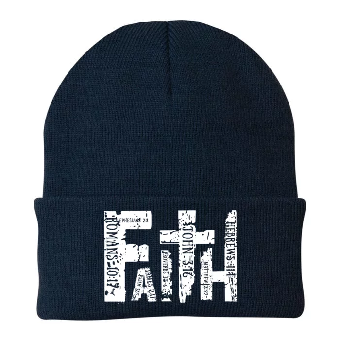 Faith Bible Verse Christian Quote Knit Cap Winter Beanie