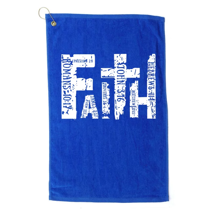 Faith Bible Verse Christian Quote Platinum Collection Golf Towel