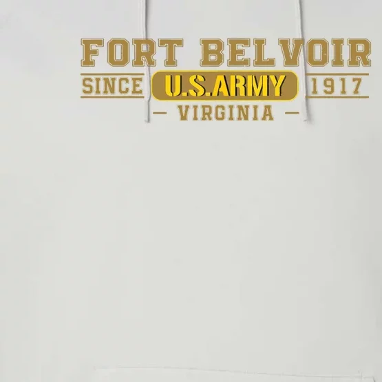 Fort Belvoir Virginia Army Base Performance Fleece Hoodie