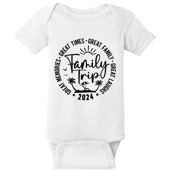 Family Beach Vacation 2024 Matching Baby Bodysuit