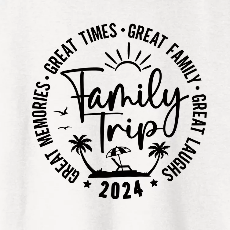 Family Beach Vacation 2024 Matching Women's Crop Top Tee