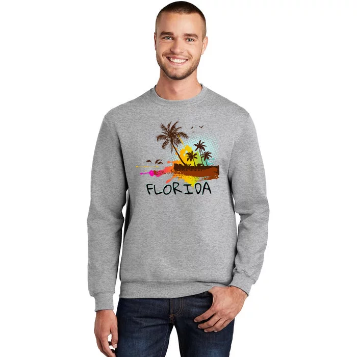 Florida Beach Vacation Ar For Ocean Lovers Tall Sweatshirt