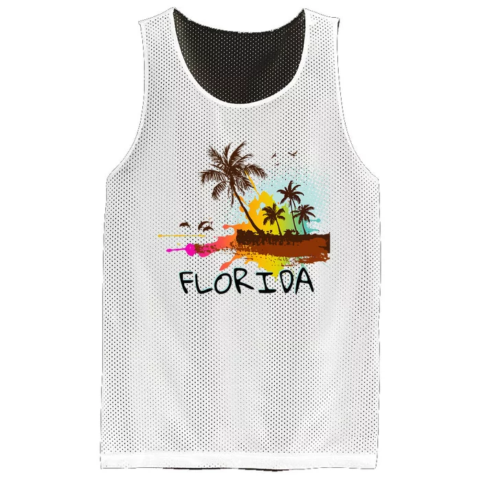 Florida Beach Vacation Ar For Ocean Lovers Mesh Reversible Basketball Jersey Tank