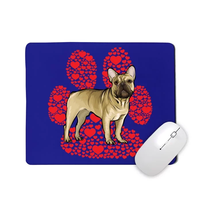 French Bulldog Valentines Day Dog Love Paw Great Gift Mousepad