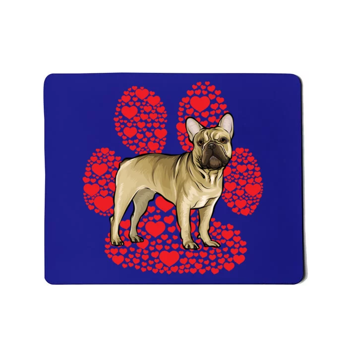 French Bulldog Valentines Day Dog Love Paw Great Gift Mousepad