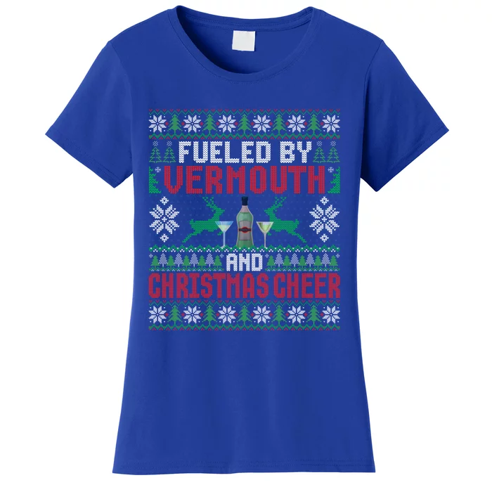 Fueled By Vermouth And Christmas Cheer Ing Xmas Party Gift Women's T-Shirt