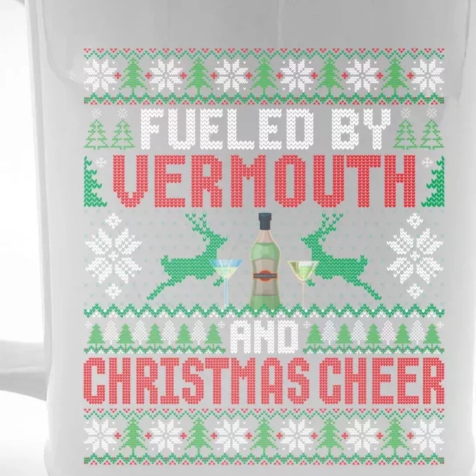 Fueled By Vermouth And Christmas Cheer Ing Xmas Party Gift Front & Back Beer Stein