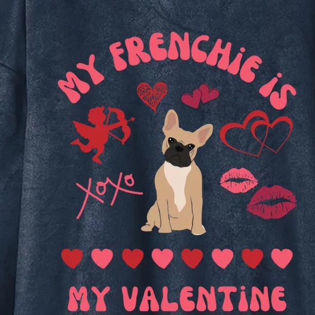 French Bulldog Valentine's Day Dog Fur Mama 'S 'S Gift Hooded Wearable Blanket