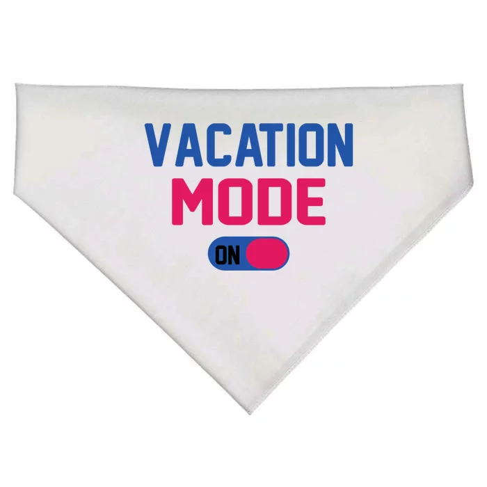 Funny Beach Vacation Mode On Vacation Mode Tropical Vacation Meaningful Gift USA-Made Doggie Bandana