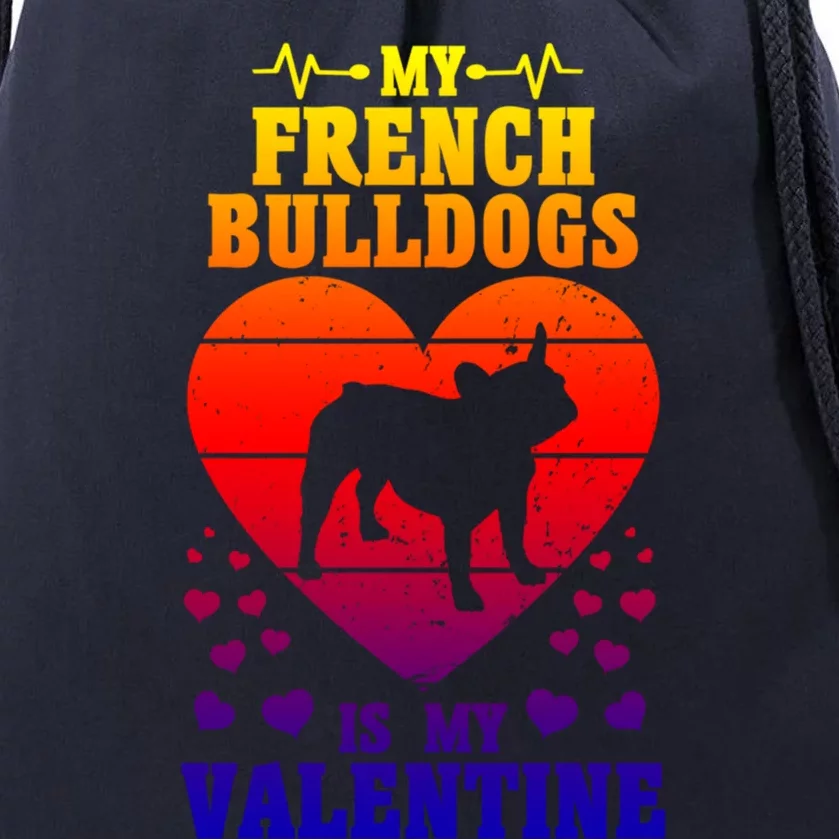 French Bulldog Valentines Day Dog Lover And Meaningful Gift Drawstring Bag