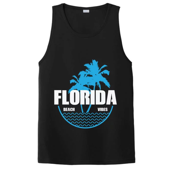 Florida Beach Vibes Usa America Gift Performance Tank