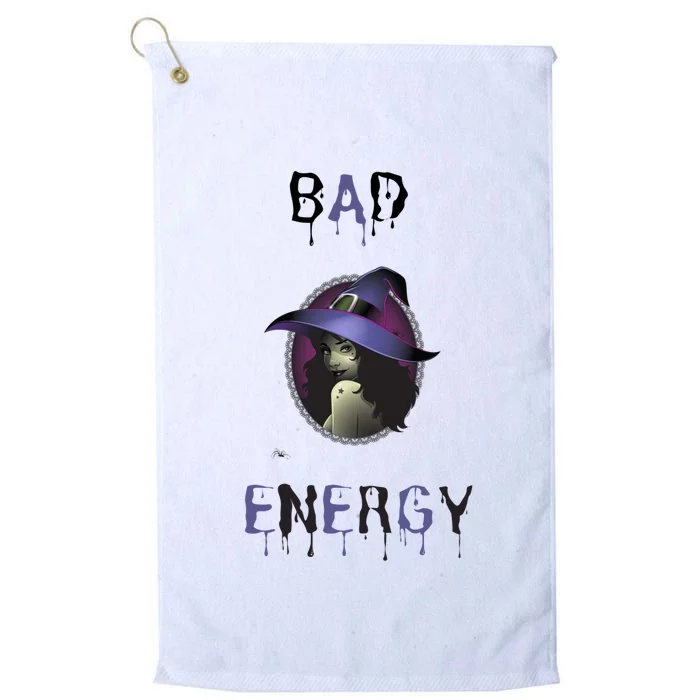 Funny Bad Witch Energy Cute Gift Platinum Collection Golf Towel