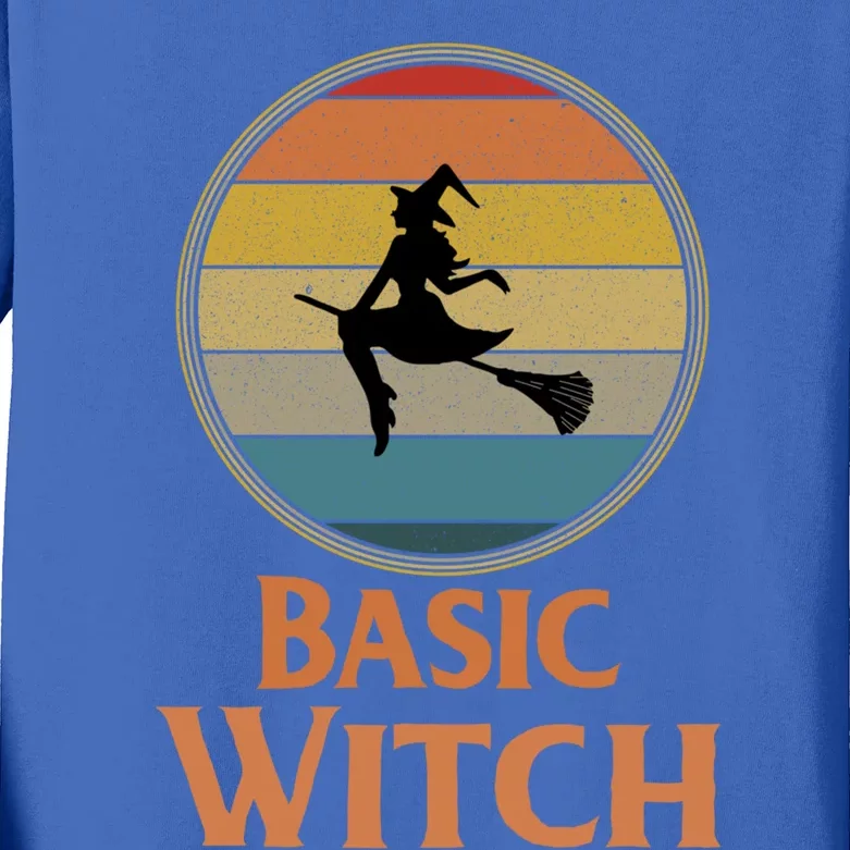 Funny Basic Witch Halloween Halloween Costume Gift Funny Gift Kids Long Sleeve Shirt