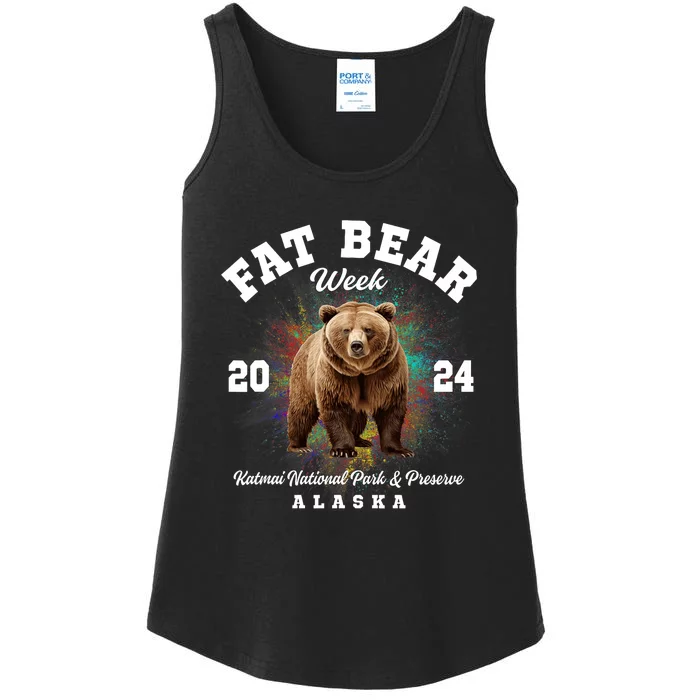 Fat Bear Week 2024 Katmai National Park And Preserve Alaska Ladies Essential Tank