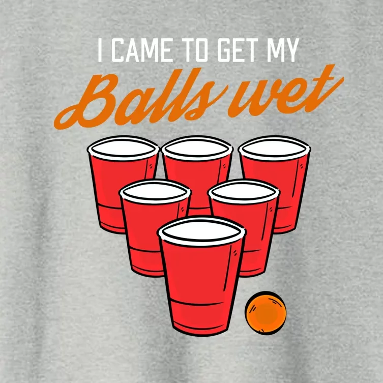 Funny Balls Wet Beer Pong Ing Frat Cool Gift Gift Women's Crop Top Tee