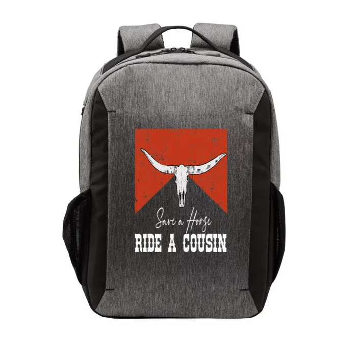 Funny Bull Western Save A Horse Ride A Cousin Vector Backpack