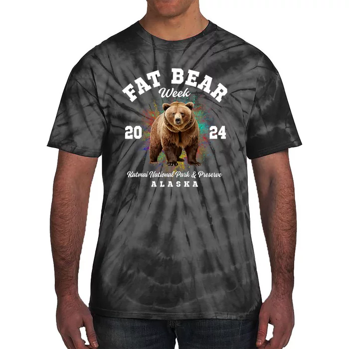 Fat Bear Week 2024 Katmai National Park Tie-Dye T-Shirt