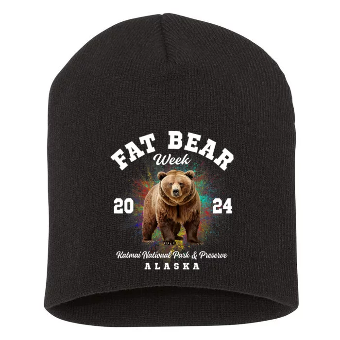 Fat Bear Week 2024 Katmai National Park Short Acrylic Beanie