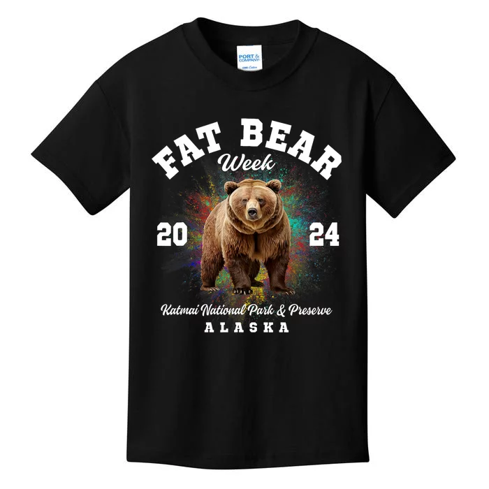 Fat Bear Week 2024 Katmai National Park Kids T-Shirt