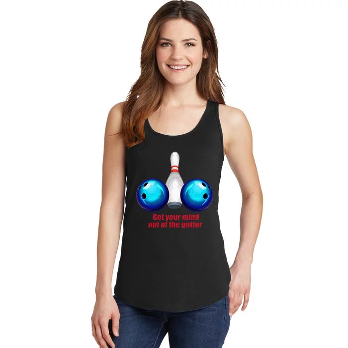 Funny Bowling Women Mind Out Of The Gutter Ladies Essential Tank