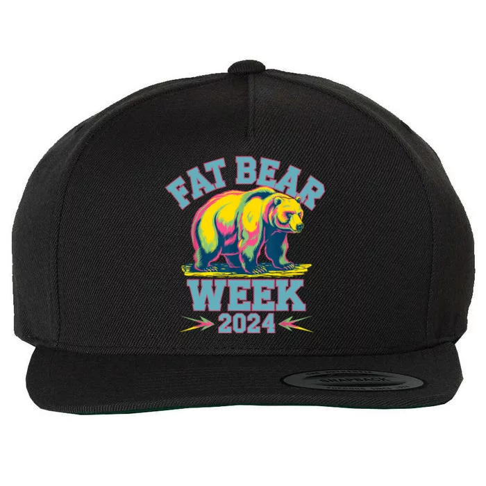 Fat Bear Week 2024 Grazer Animal Lover Alaska Katmai Nature Wool Snapback Cap