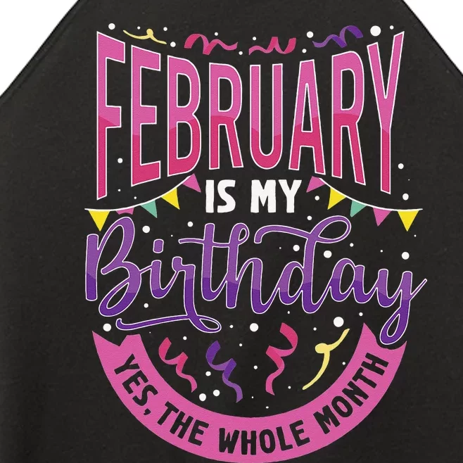 February Birthday Wo Funny February is my Birthday Women’s Perfect Tri Rocker Tank