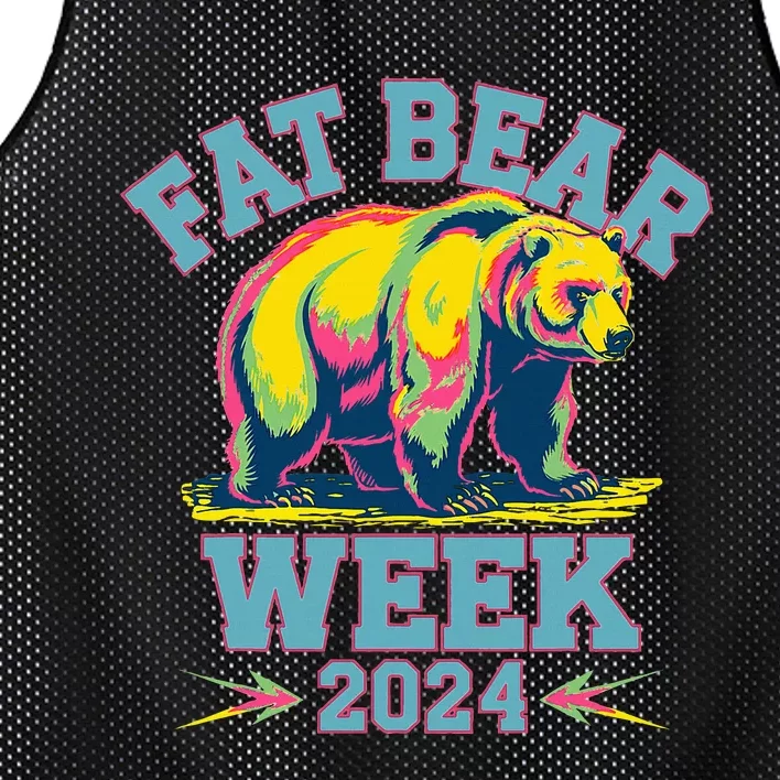 Fat Bear Week 2024 Grazer Animal Lover Alaska Katmai Nature Mesh Reversible Basketball Jersey Tank