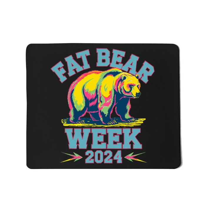 Fat Bear Week 2024 Grazer Animal Lover Alaska Katmai Nature Mousepad