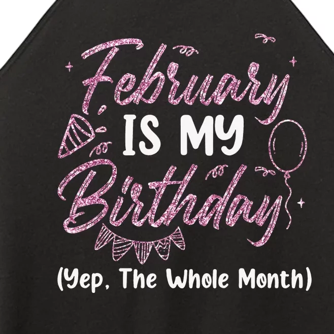 February Birthday Wo Yep The Whole Month Women’s Perfect Tri Rocker Tank