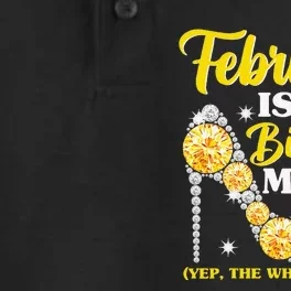 February Birthday Wo Yep The Whole Month Bling Dry Zone Grid Performance Polo