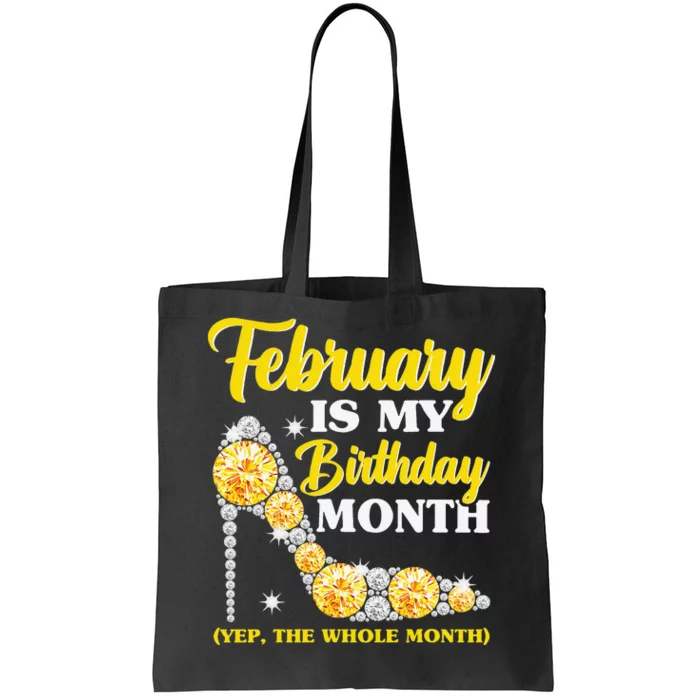 February Birthday Wo Yep The Whole Month Bling Tote Bag